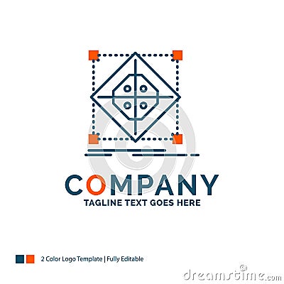 Architecture, cluster, grid, model, preparation Logo Design. Blu Vector Illustration