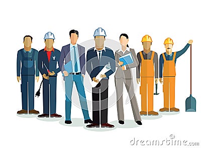 Architecture and construction team Vector Illustration