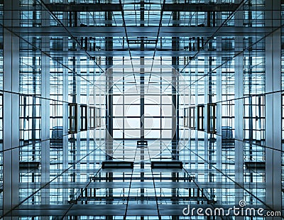 Architecture detail Modern Building with Glass Facade Stock Photo