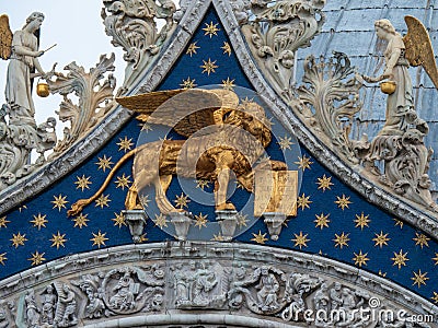 Architecture detail on St. Mark Cathedral, Venice, Italy Stock Photo