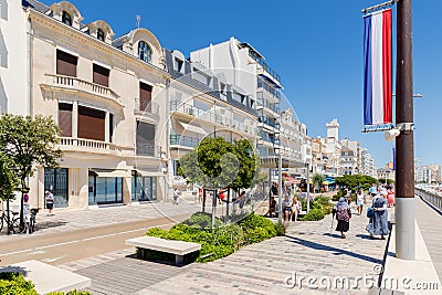 architecture detail by summer in Les Sables d Olonne, France Editorial Stock Photo
