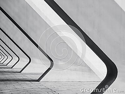 Architecture details Modern Building Concrete Bias columns space perspective Abstract background Stock Photo