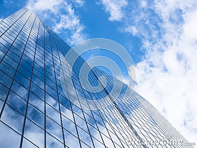 Modern Building Glass facade blue sky Cloud Stock Photo