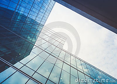 Architecture details Modern Building Glass facade Business background Stock Photo