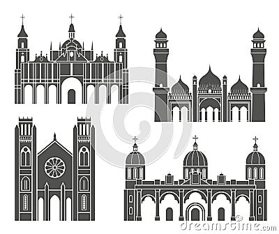 Architecture. East Africa Vector Illustration