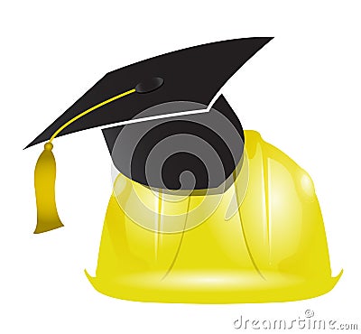 Architecture education graduation tassel Cartoon Illustration