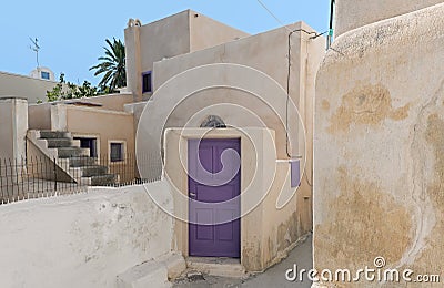 Architecture of Emporio, Santorini, Greece Stock Photo