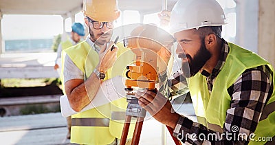 Architecture engineering teamwork meeting at workplace Stock Photo