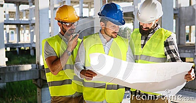 Architecture engineering teamwork meeting at workplace Stock Photo