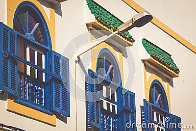 Architecture of Essaouira, Morocco Stock Photo