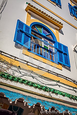 Architecture of Essaouira, Morocco Stock Photo