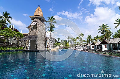 Architecture exterior with swimming pool of the SENTIDO Graceland Khao Lak Resort & Spa Editorial Stock Photo
