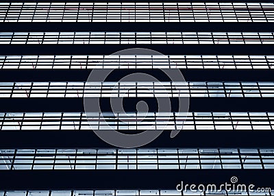 Architecture exterior window frame pattern neon light Modern Building Abstract backgruond Stock Photo