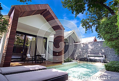 Architecture exterior of the X2 Resort. is a high design boutique resort Editorial Stock Photo