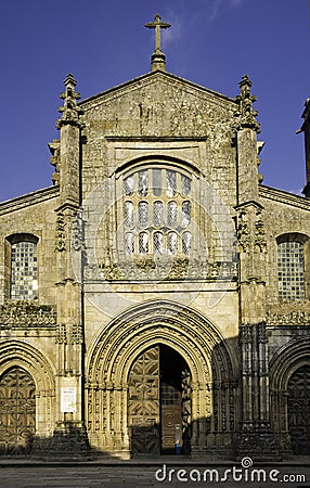 Architecture of the facade of Cathedral Lamego Portugal Stock Photo