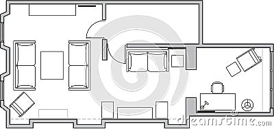 Architecture floor plan Vector Illustration