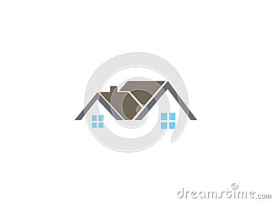 Architecture for home and houses for logo design illustration Cartoon Illustration