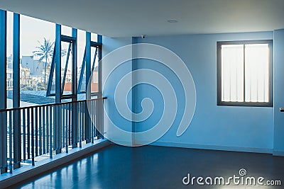 Empty space room waiting for decorate inside building. Stock Photo