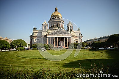 Saint Petersburg Saint Isaac`s Cathedral Isaakievskiy Sobor Stock Photo