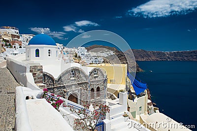 Architecture of island of Santorini, Editorial Stock Photo
