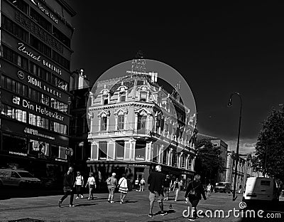 Architecture at Karl Johans Gate street Oslo Norway Editorial Stock Photo