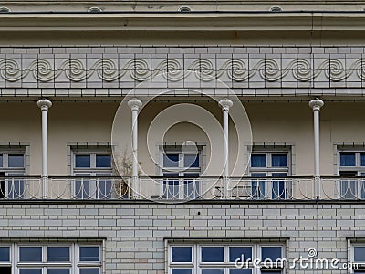 Architecture of the Karl Marx Avenue in Berlin. Germany. Stock Photo