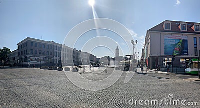 Architecture of the Kosciusko Main Square with Town Hall Editorial Stock Photo