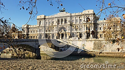 Architecture and landmark of Rome. Postcard of Rome, View of old Rome, Italy Stock Photo