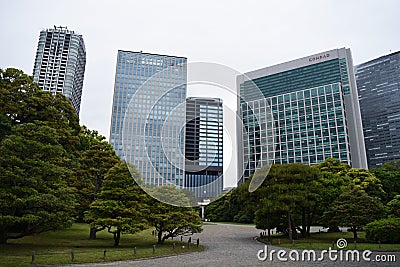 Architecture located in Tokyo Japan Editorial Stock Photo