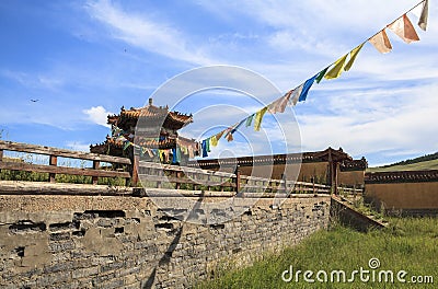 Architecture of Monastery in Mongolia Stock Photo