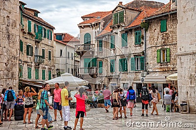 Architecture of the Old Town in Split, Croatia. Editorial Stock Photo