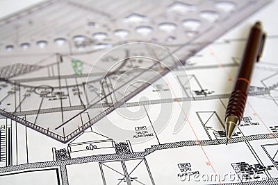 Architecture plan Stock Photo