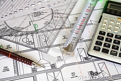 Architecture plan Stock Photo