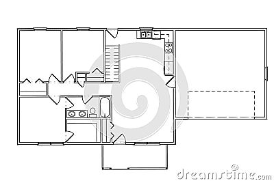 Architecture plans in top view Vector Illustration