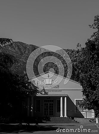 Architecture of the pretty town of Stellenbosch, Editorial Stock Photo