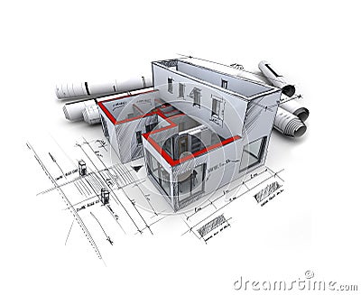 Architecture project Stock Photo