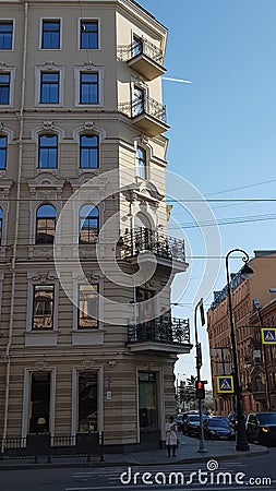 Amazing architecture of Saint Petersburg Editorial Stock Photo