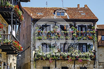 Architecture of Santillana del mar, Cantabria, Spain Stock Photo