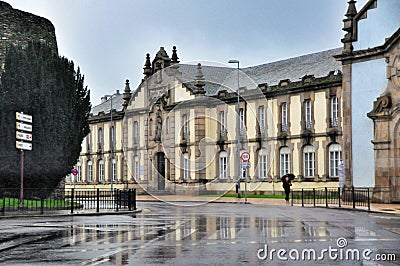 The architecture of the Spanish city of Lugo Editorial Stock Photo