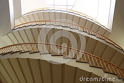 Architecture and stairs. Spiral Staircase. Modern design and architecture. Stock Photo