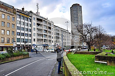 The architecture of streets in Cologne Germany Editorial Stock Photo