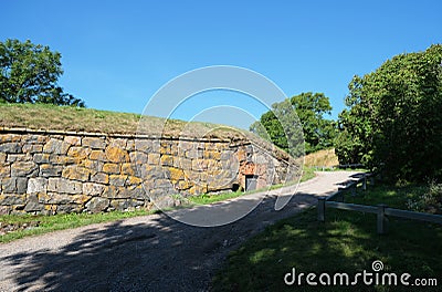 Architecture of Suomenlinna sea fortress in Helsinki, Finland Stock Photo