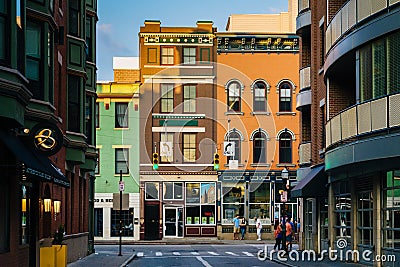 Architecture at 14th and Vine, in Over-The-Rhine, Cincinnati, Ohio Editorial Stock Photo