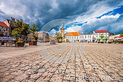 Architecture of the town hall in Swiecie, Poland. Swiecie is a historical town Editorial Stock Photo