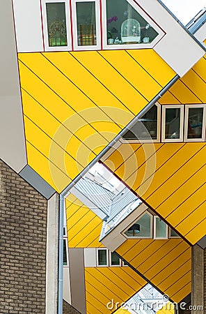 The architectures and landscapes of Rotterdam Editorial Stock Photo