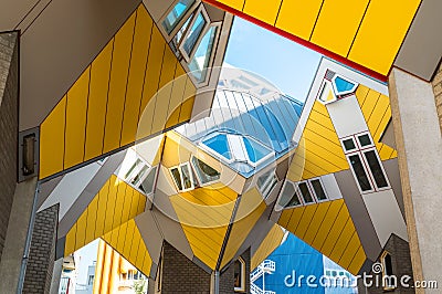 The architectures and landscapes of Rotterdam Editorial Stock Photo