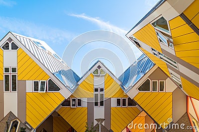 The architectures and landscapes of Rotterdam Editorial Stock Photo