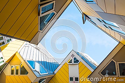 The architectures and landscapes of Rotterdam Editorial Stock Photo