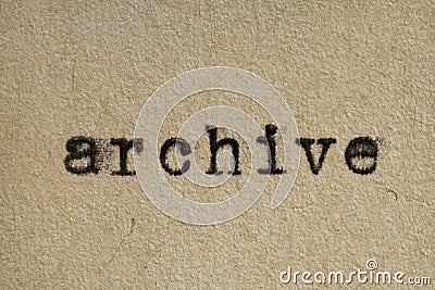 Archive Stock Photo