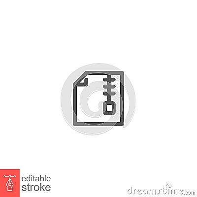 Archive data, zip file icon. data Compressed document button Vector Illustration